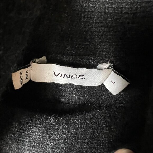 Vince merino wool black cowl‎ neck sweater women’s size large - Picture 4 of 6